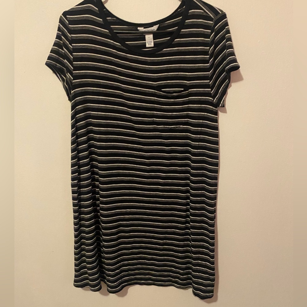 stripped formal dress